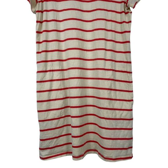 Toad & Co Windmere Stripped Dress Small Cream Orange Casual Active Comfort - Picture 5 of 9